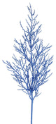 Vickerman 28" White Glitter Wild Huck Spray, Set of 6, Blue