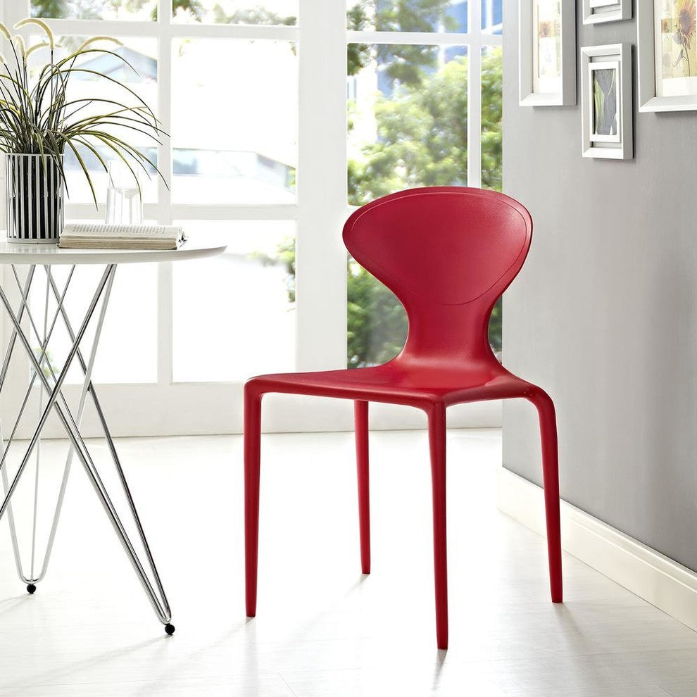 Modern Red Draw Dining Side Chair
