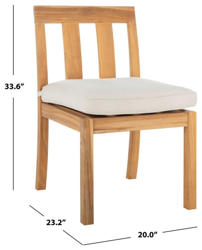Safavieh Montford Brazilian Teak Dining Chair Natural