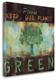 "Green Planet" By Wani Pasion,Ready to Hang Giclee Print on Gallery Wrap Canvas