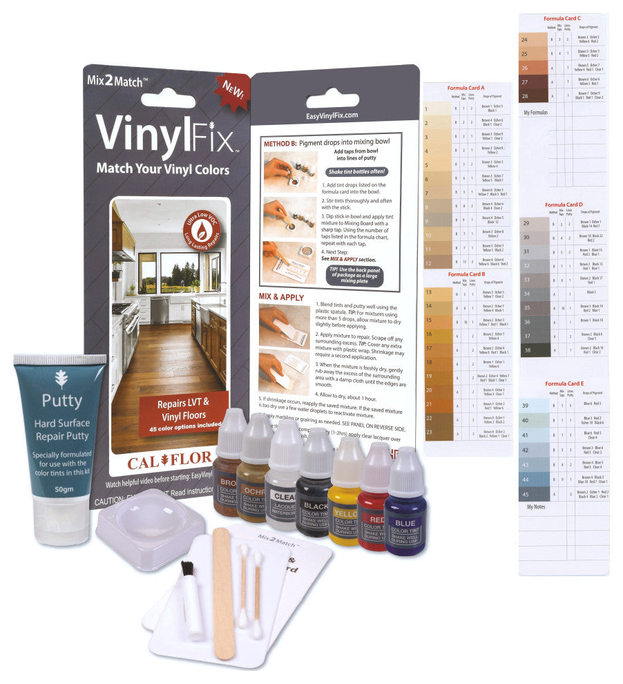 CalFlor Mix2Match VinylFix Vinyl, LVT and WPC Floor Repair Kit