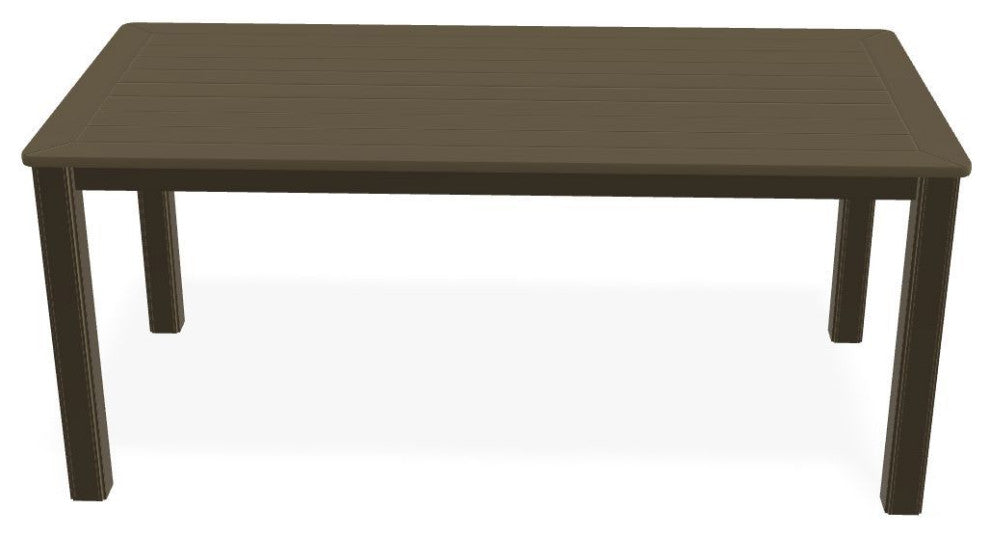 21" x 42" Rectangular Marine Grade Outdoor Coffee Table, Beachwood
