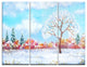 "Tree in Winter" Watercolor Metal Wall Art, 3 Panels, 36"x28"