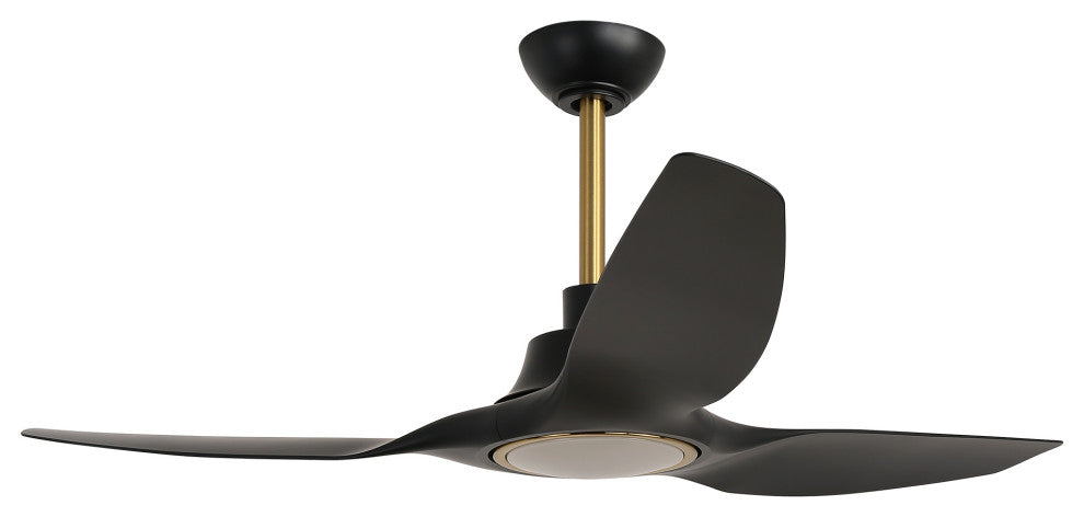 52-inch Modern Black LED Smart Ceiling Fan with Remote