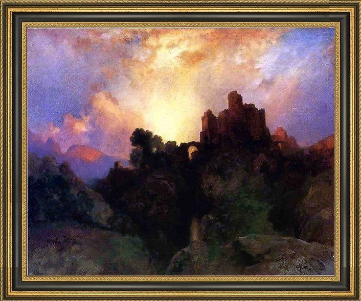 Thomas Moran Caledonia Stern and Wild Framed Premium Canvas Print, 16"x20"