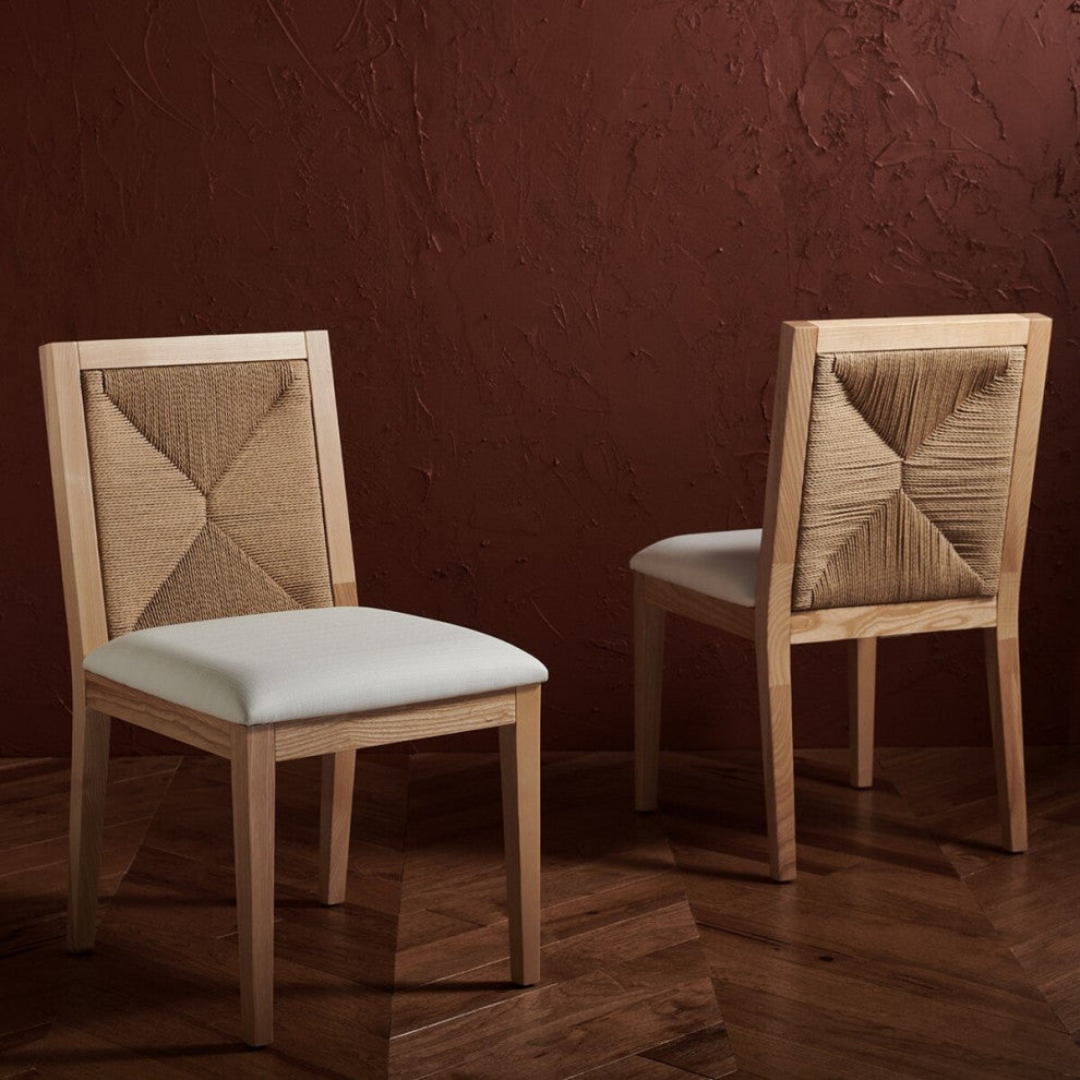 Safavieh Couture Emilio Woven Dining Chair, Natural