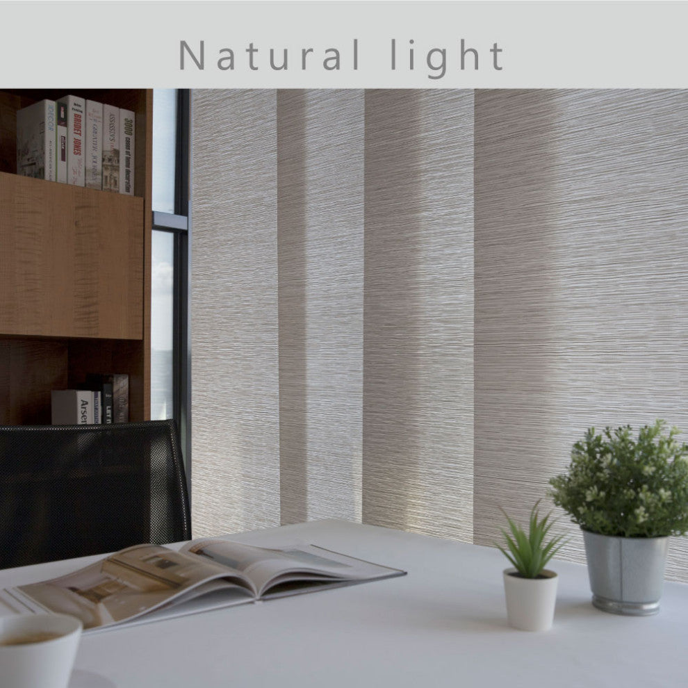 Adjustable Sliding Panel Track Blind 45.8"-86" W x 96" L, Classic, Mica