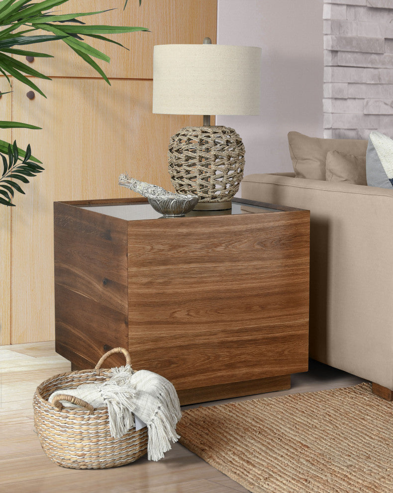 Santa Barbara 26" Brown Wood End Table