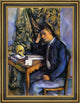Paul Cezanne Boy with Skull Framed Premium Canvas Print, 21"x28"