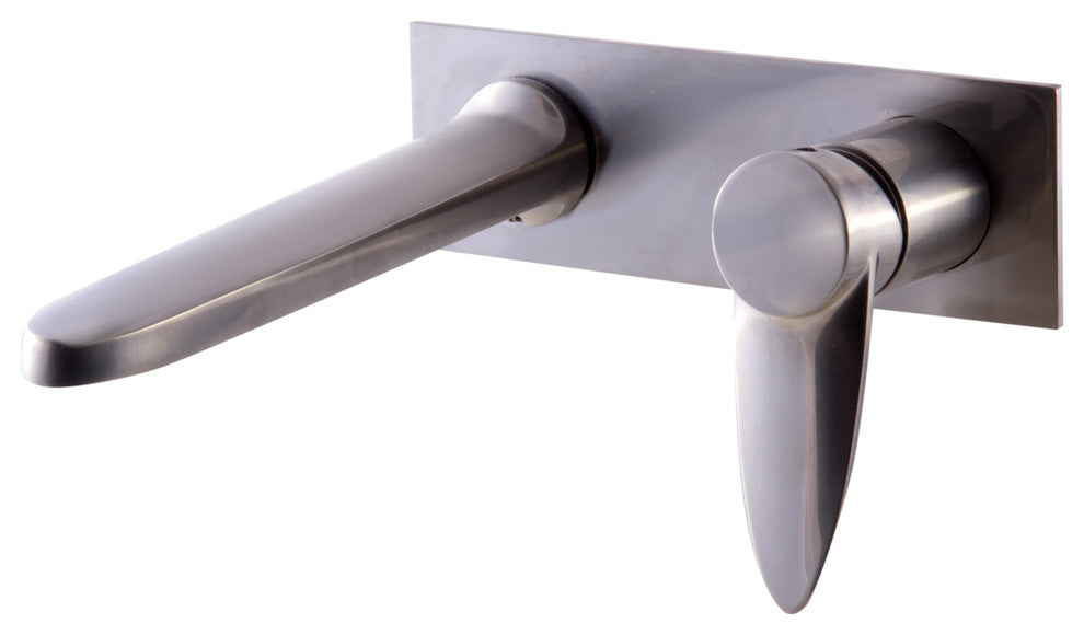AB1772-BN Brushed Nickel Wall Mounted Modern Bathroom Faucet