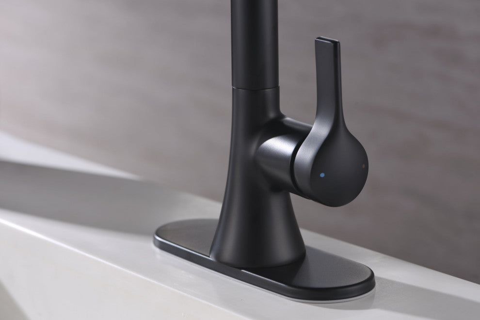 Ultra Faucets UF3800X Single Handle Bathroom Faucet, Matte Black