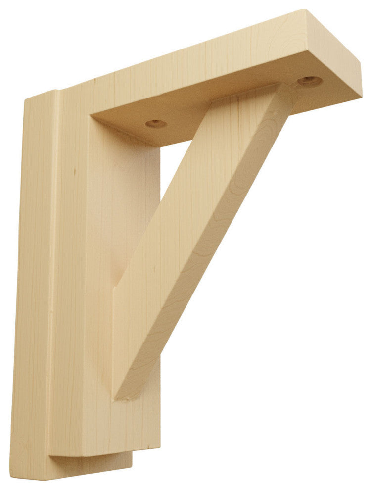 2 1/2"W x 6 1/4"D x 7 1/2"H Traditional Shelf Bracket, Alder