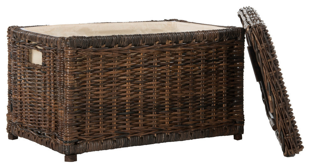 happimess Elijah 30" Wicker Storage Trunk, Brown