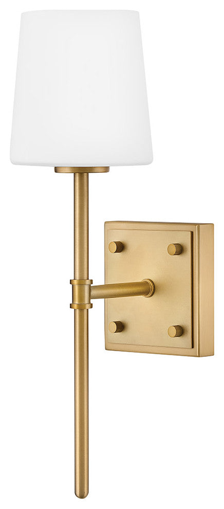Hinkley Saunders Medium Sconce, Lacquered Brass