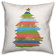 Colorful Christmas Tree 18x18 Spun Poly Pillow