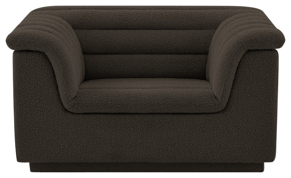 Cascade Upholstered Set, Brown, Boucle Fabric, Chair