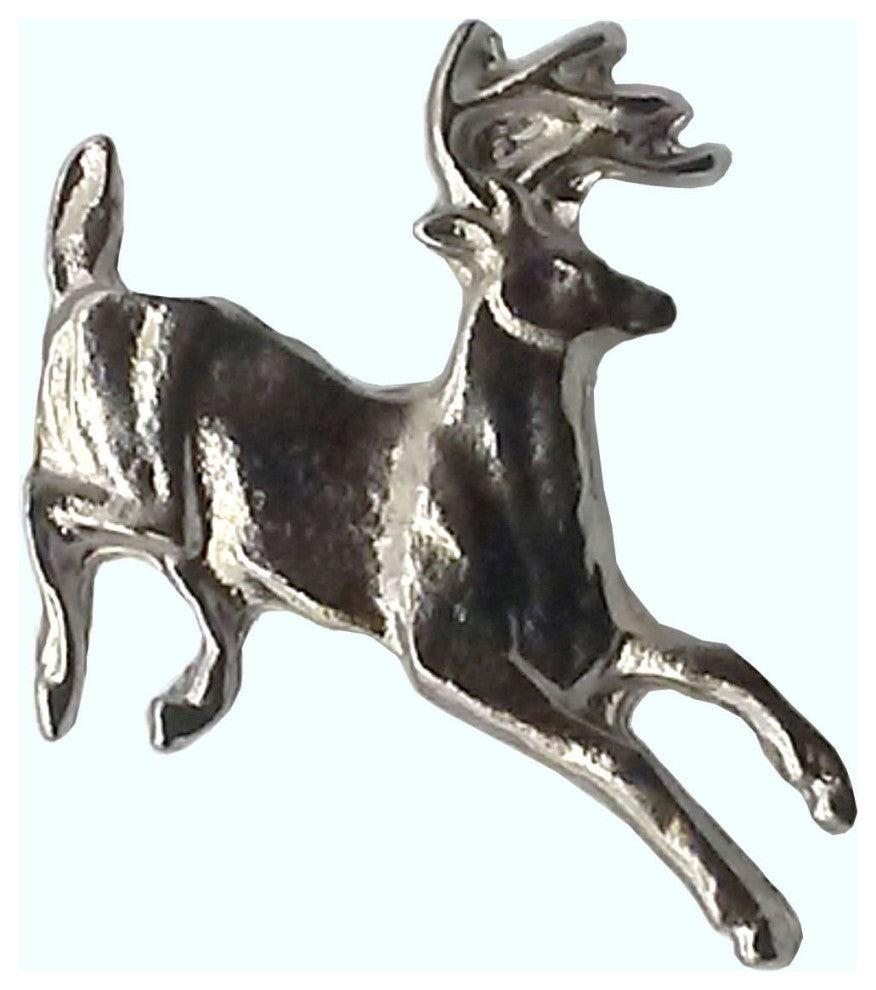 Running Whitetail Cabinet Knob, Nickel