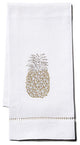 Pineapple Fingertip Towel, White Linen