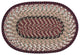 Burgundy/Mustard Oval Placemat, 13"x19"