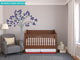 Beautiful Tree Fabric Wall Decal, Tree Wall Decor, Navy