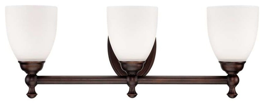 Millennium 623-RBZ Three Light Vanity, Rubbed Bronze Finish