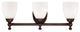 Millennium 623-RBZ Three Light Vanity, Rubbed Bronze Finish