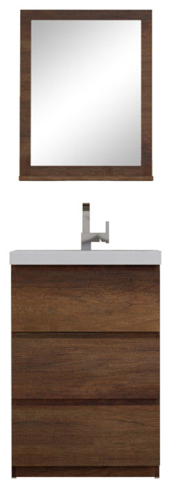 Paterno 24" Bathroom Vanity With Sink, Rosewood