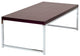 Wall Street Coffee Table, Espresso, Espresso/Chrome