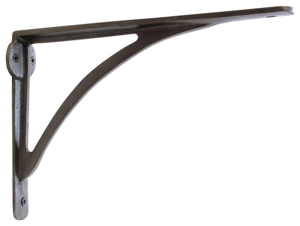 Iron Shelf Bracket, Antique Nickel, Large