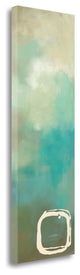 "Retro In Aqua And Khaki I" By Laurie Maitland, Giclee on Gallery Wrap Canvas