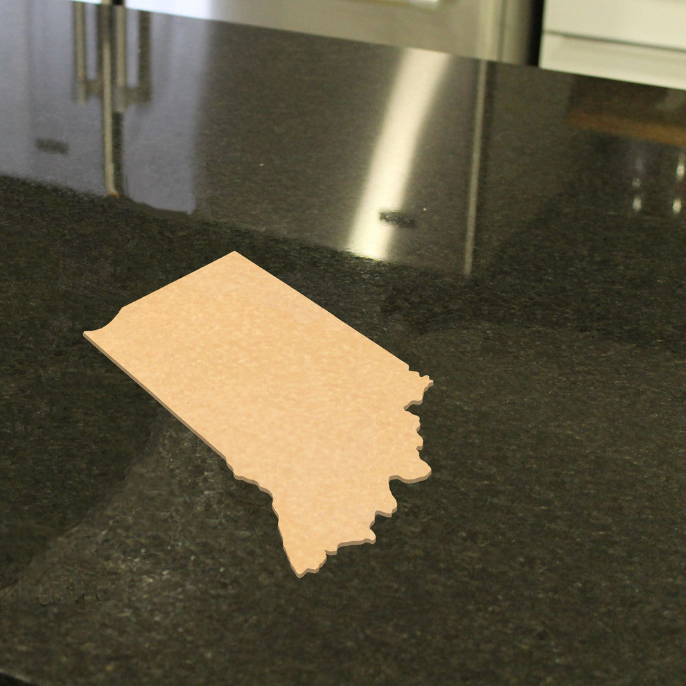 State Shaped Cutting Boards, Black Richlite, Indiana