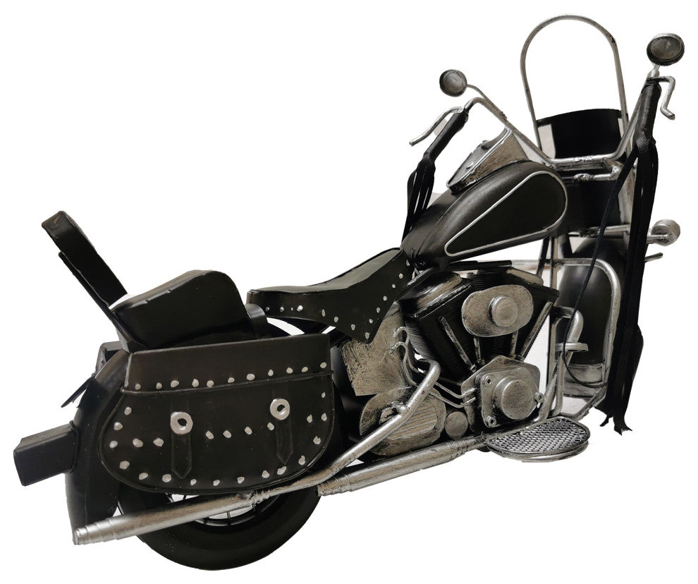 Black Metal Model Motorcycle