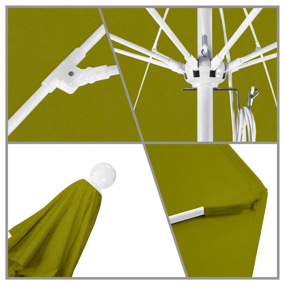 11' Fiberglass Umbrella White, Pacifica, Ginkgo, 11'