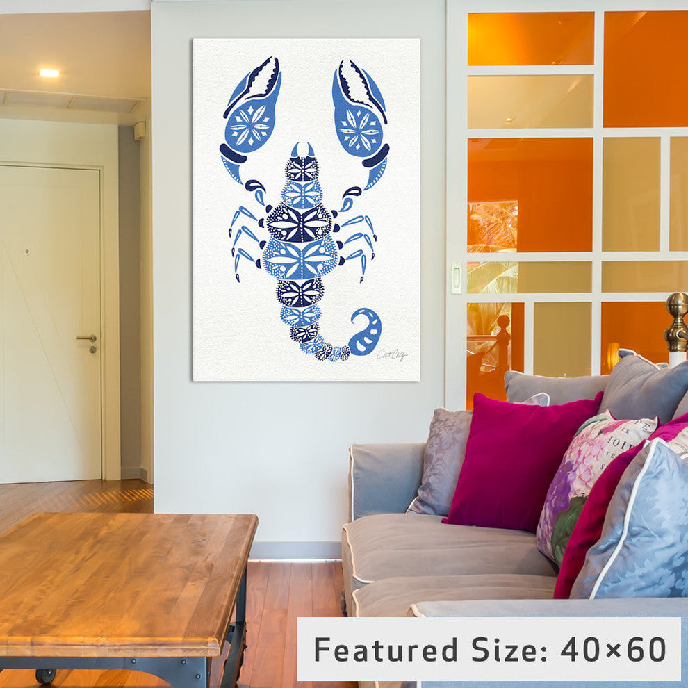 "Blues Scorpion Artprint" by Cat Coquillette, 40x26x1.5