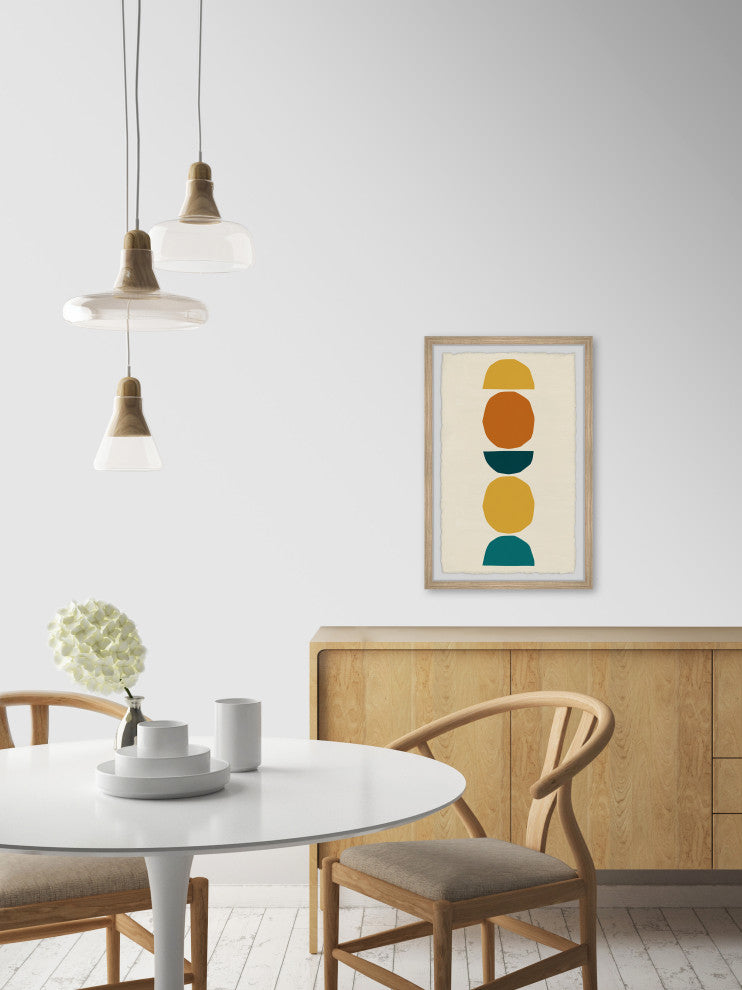 "Enclosed Circles" Framed Painting Print, 24x36