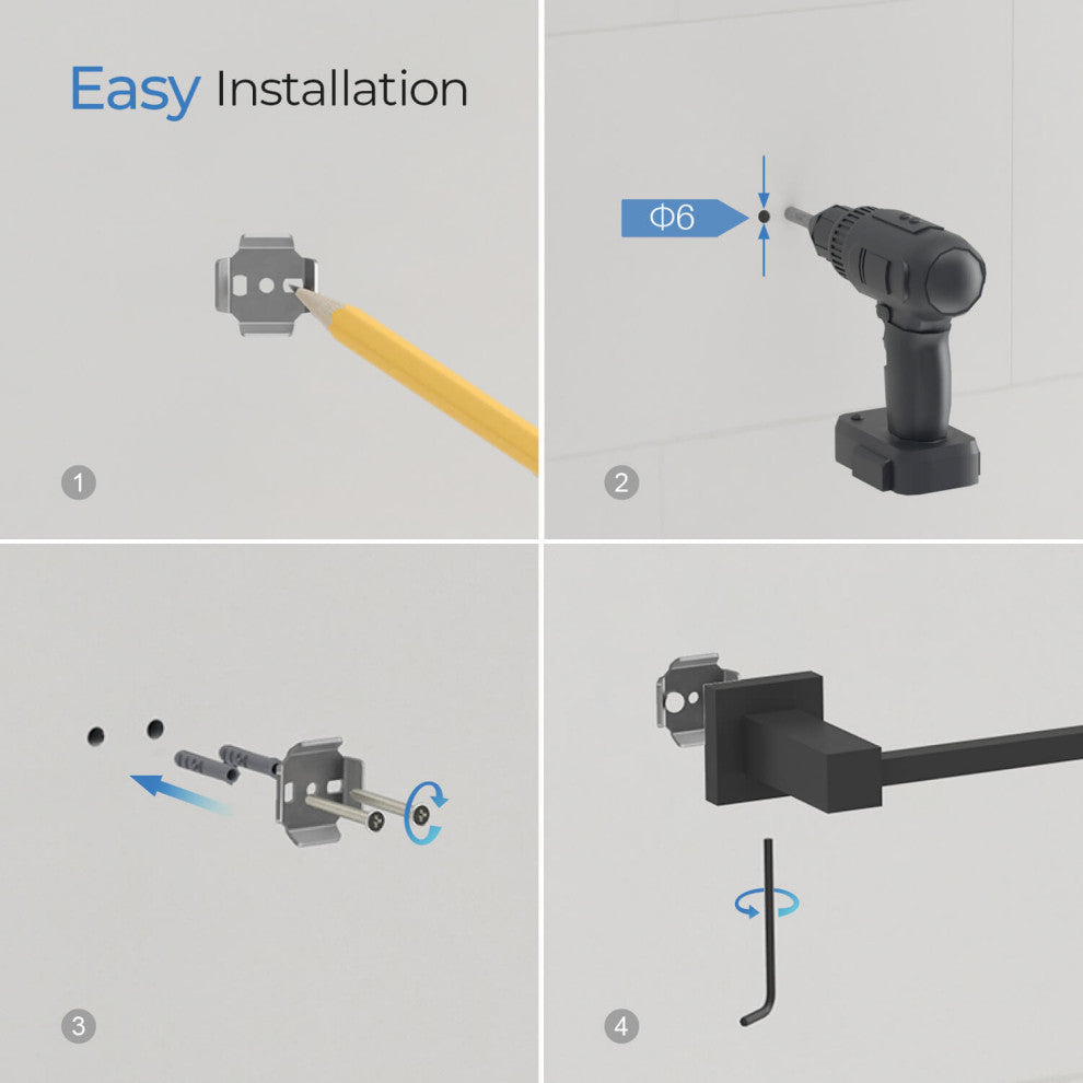 Cube Bathroom Tissue Holder KBA1502, Matte Black