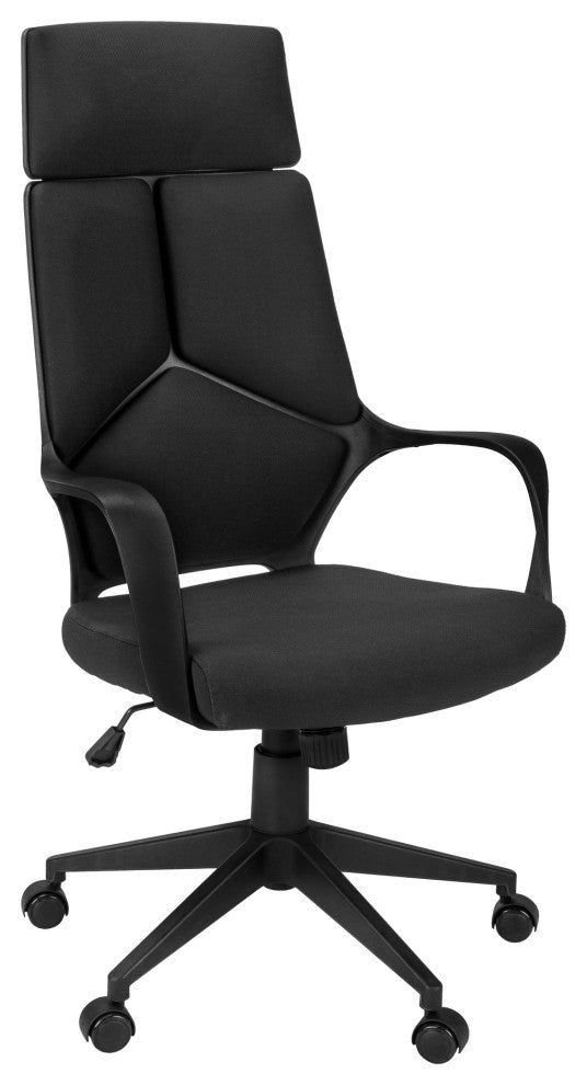 Office Chair Swivel Ergonomic Armrests Computer Desk Work Metal Black