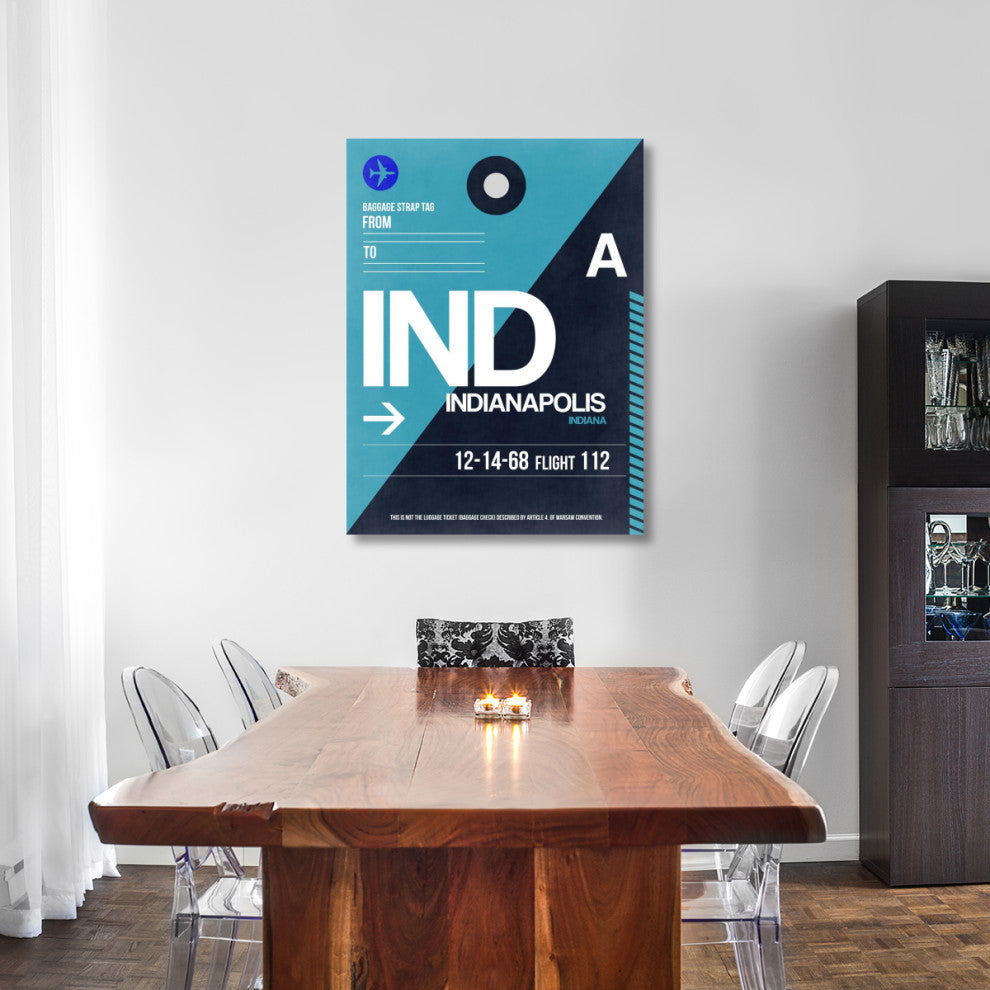 "IND Indianapolis Luggage Tag 2" Fine Art Print