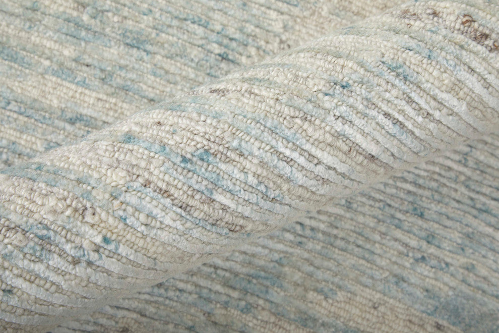 Evie R69CH Modern/Casual/Global Area Rug, Mint/Ivory, 8'6"x11'6"