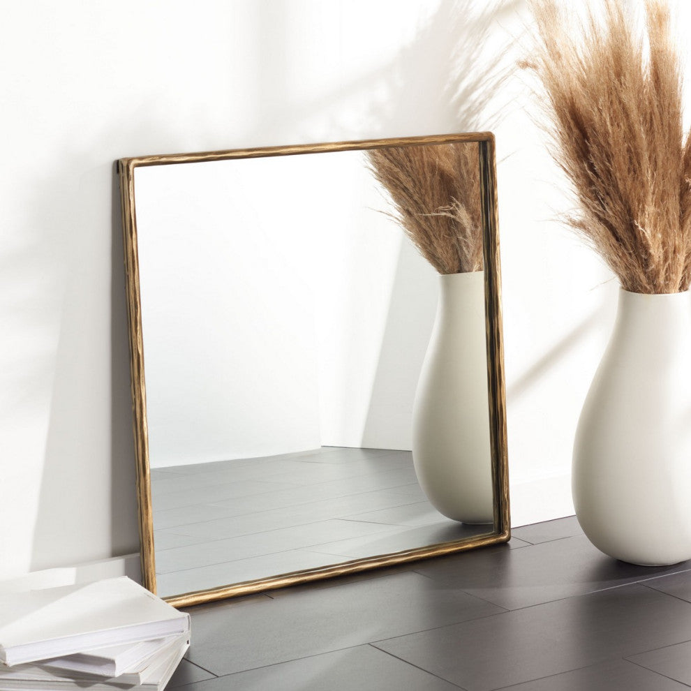 Safavieh Couture Yvette Square Metal Mirror Brass