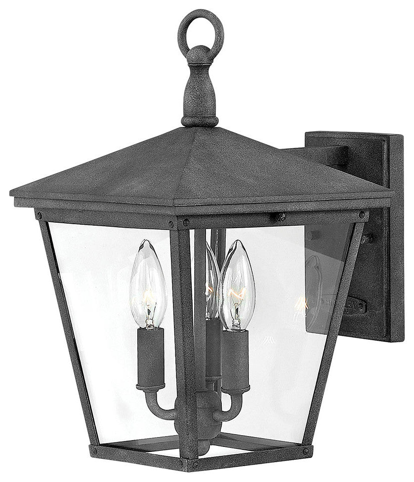 Hinkley Trellis Medium Wall Mount Lantern, Aged Zinc