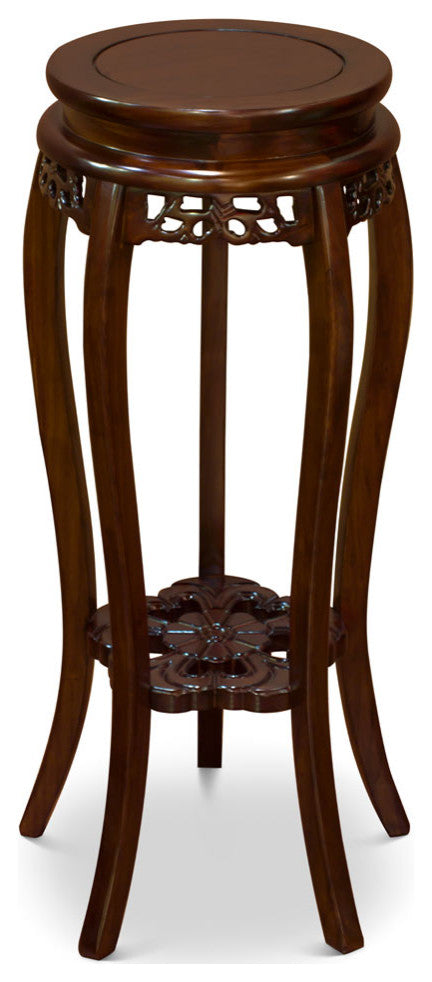 Elmwood Flower Motif Pedestal