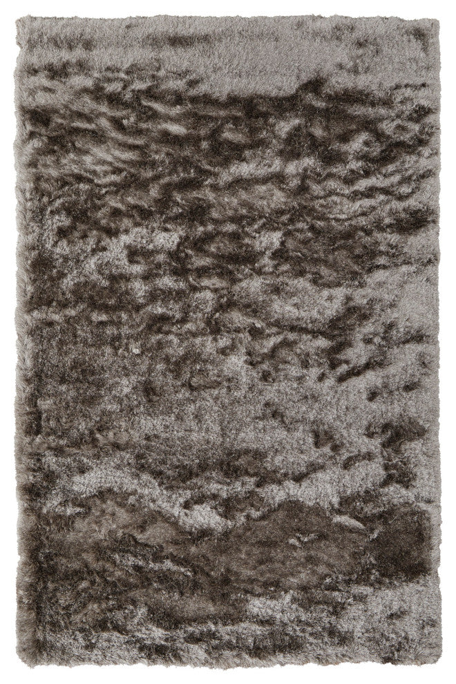 Weave & Wander Armada Plush Shag Rug, Gray, 4'9"x7'6"