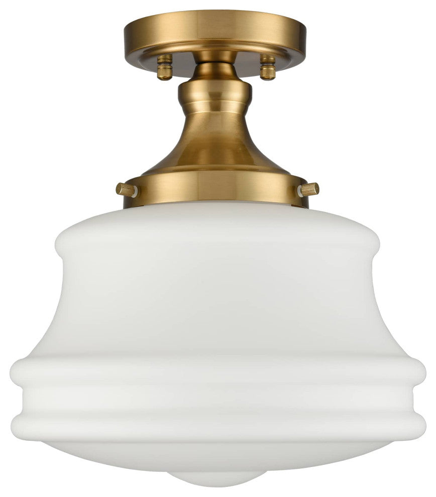 Modern Semi Flush Mount Ceiling Light Gold Schoolhouse Fixture