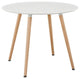 Modern Contemporary Kitchen Wood Circular Dining Table White