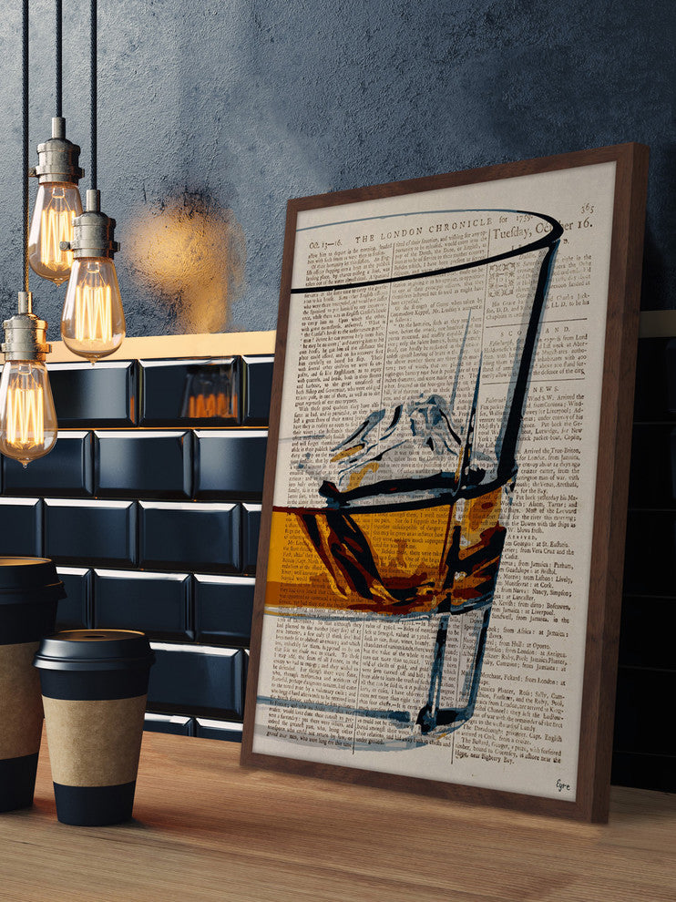 "One Cube" Framed Painting Print, 20"x30"