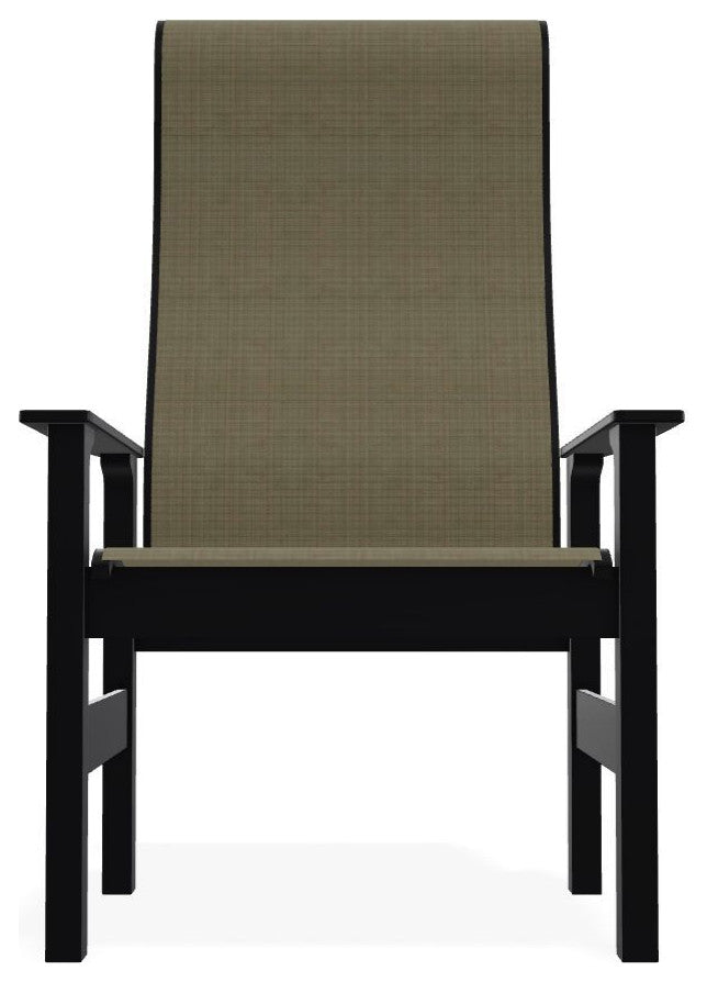 Leeward Sling Outdoor Supreme Armchair, Elevation Stone/Black