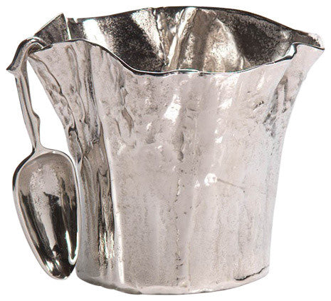 12" Diameter Aluminum Ice Bucket with Scoop