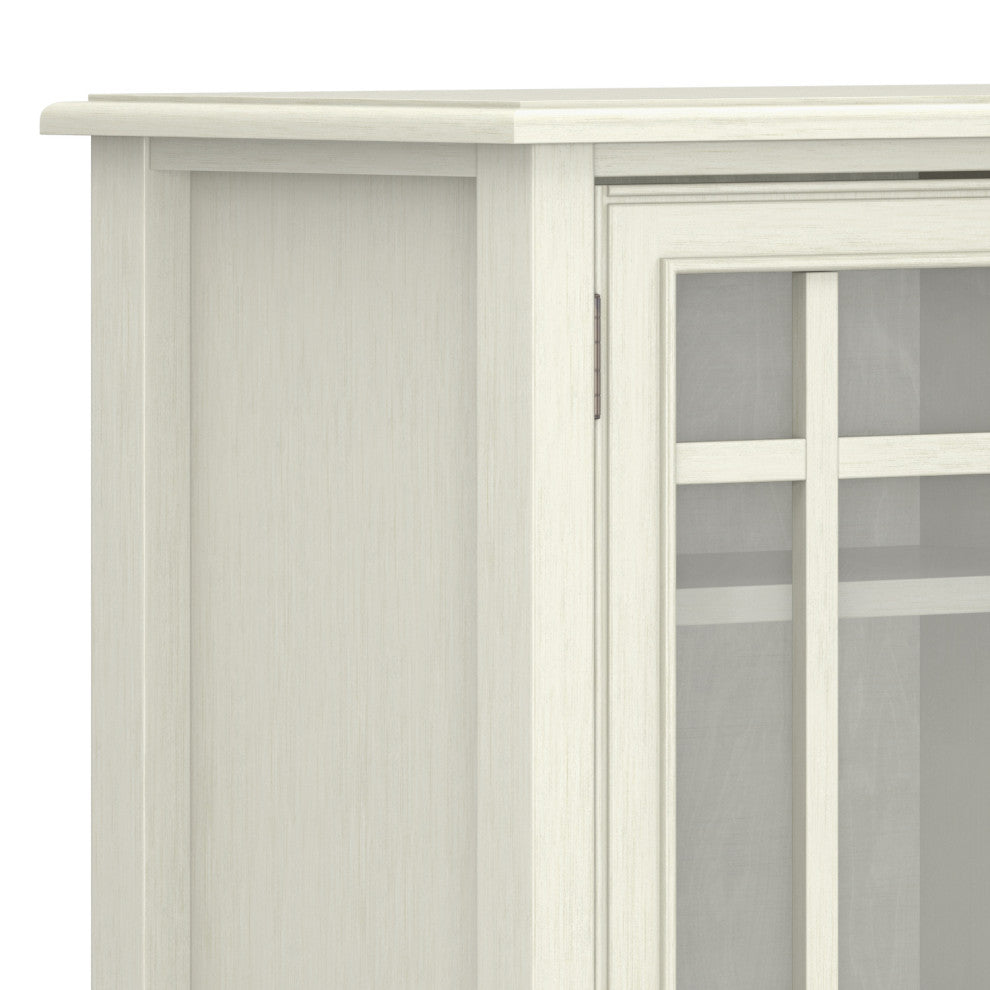 Connaught Solid Wood Tall Storage Cabinet, Antique White