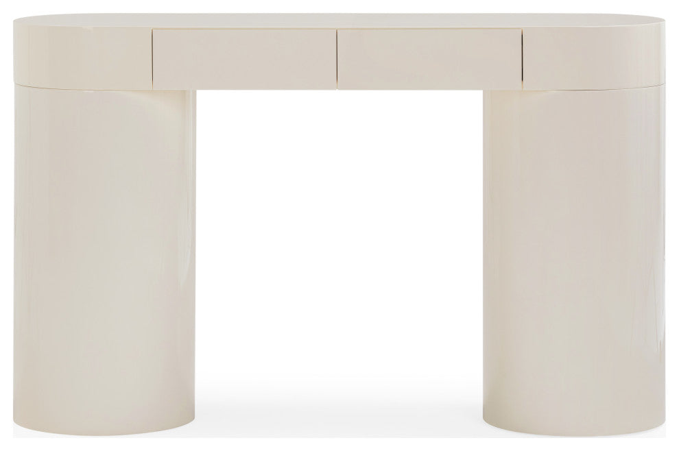 Mira High Gloss Console Table, Cream